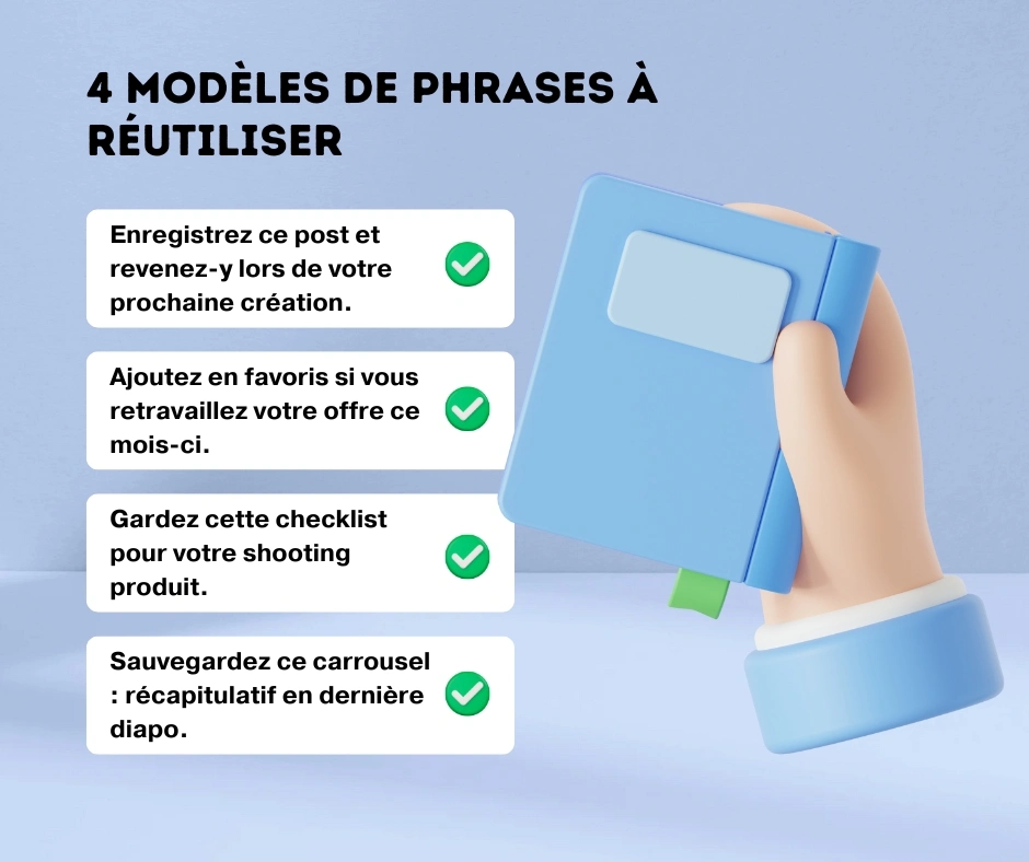 Modèles de phrases pour les saves.