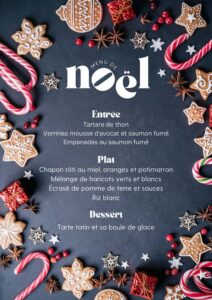 Menu digital pour Noël