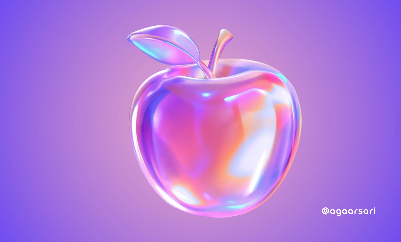 Pomme 3D holographique